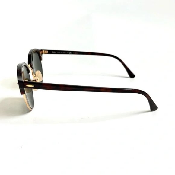 Ray-Ban Clubround Classic Polished Red Havana Tortoiseshell Sunglasses - Picture 3 of 7